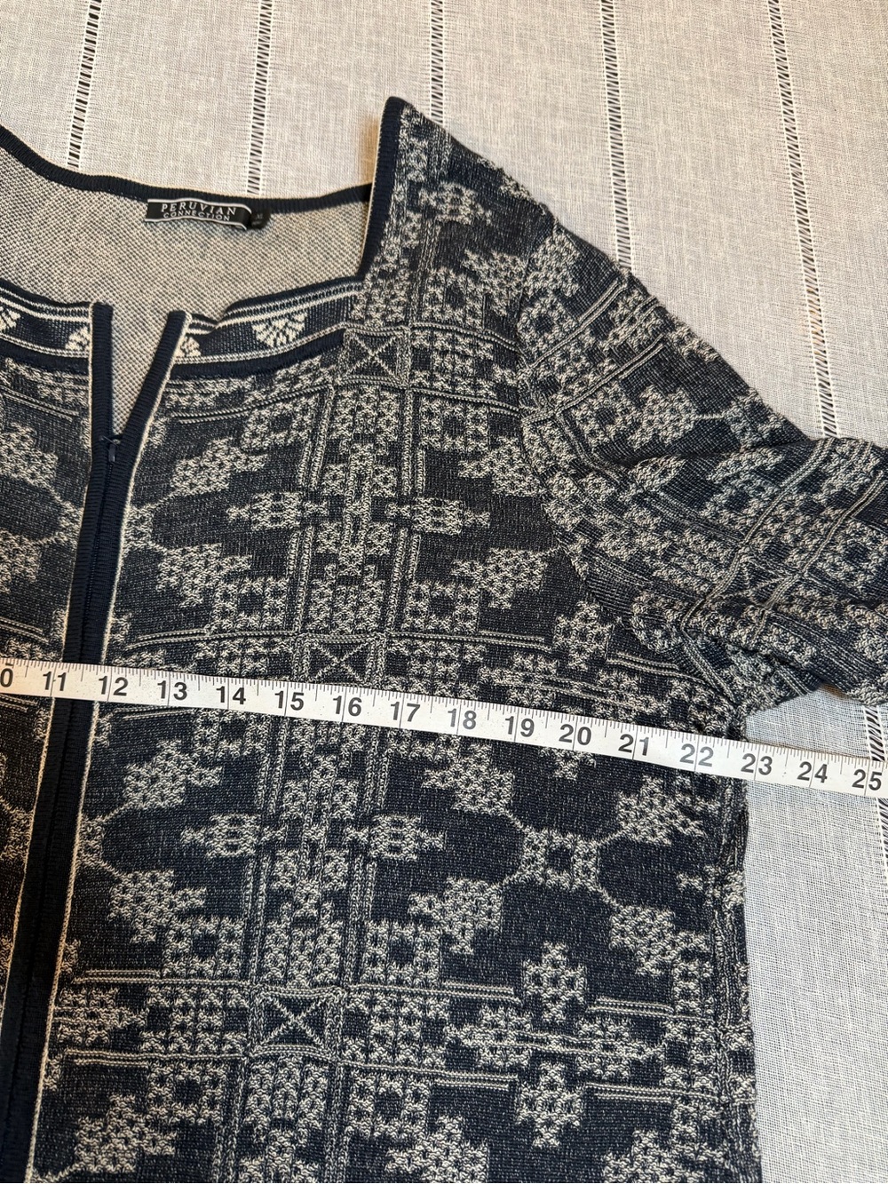 Peruvian Connection Women's Gray Patterned Teddy Jacket xl - Picture 12 of 13